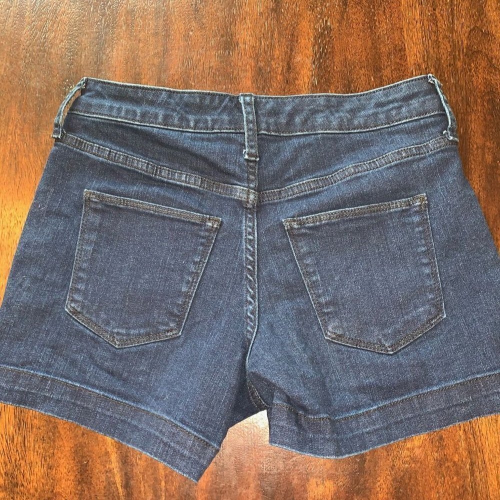 Universal Thread High Rise Midi Blue Denim Shorts